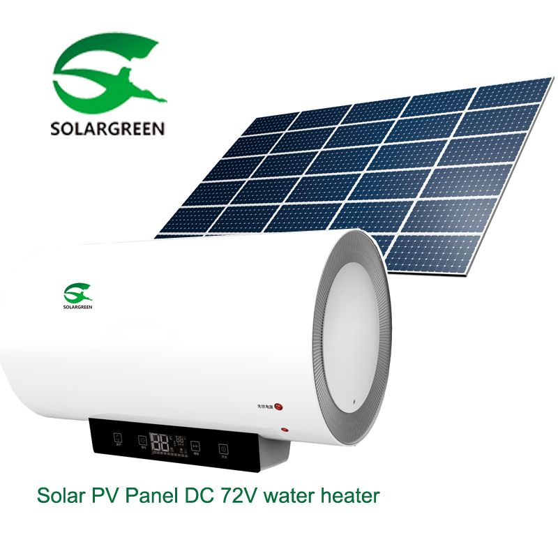ACDC 60L 100% Off grid Chauffe-eau électrique solaire PV avec alimentation de secours