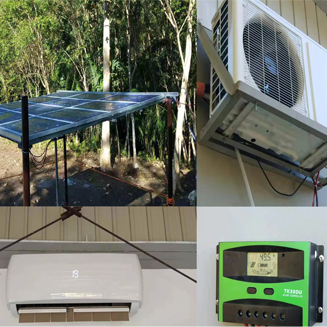 Un climatiseur solaire 100% hors réseau de 12000 BTU installé aux Philippines