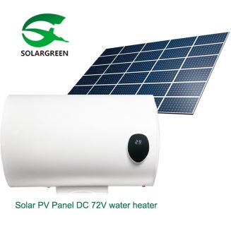 DC seulement 50L 100% hors réseau chauffe-eau électrique solaire PV avec panneau solaire